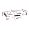 vidaXL 11 Piece Garden Lounge Set with Cushions Poly Rattan Dark Grey