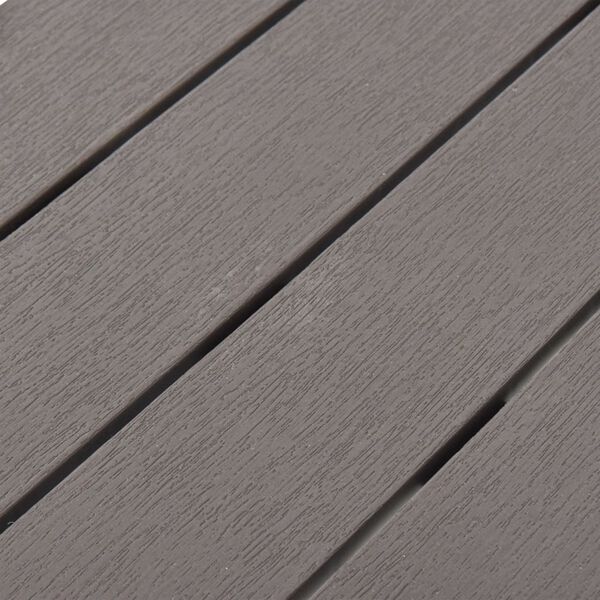 vidaXL Garden Benches 2 pcs Mocca Plastic