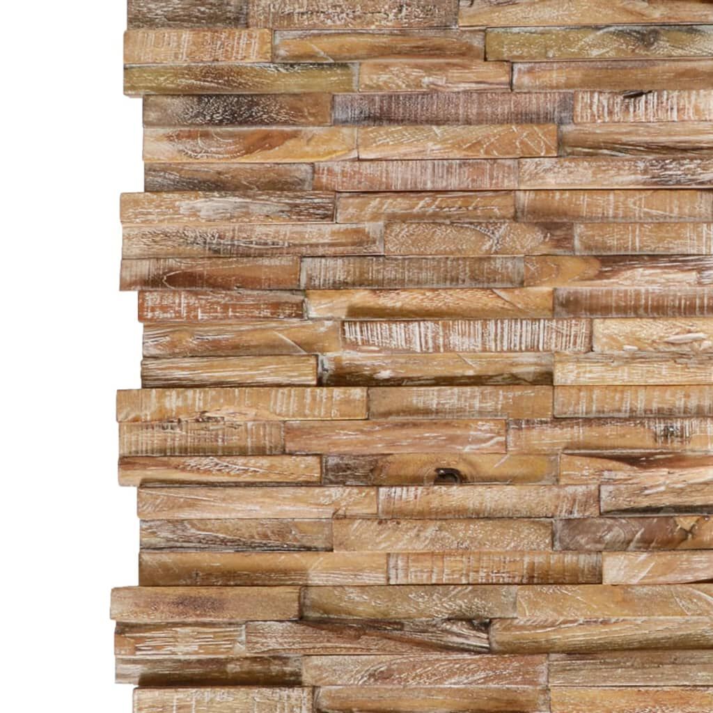 vidaXL 3D Wall Cladding Panels 10 pcs 1.01 m² Solid Teak Wood