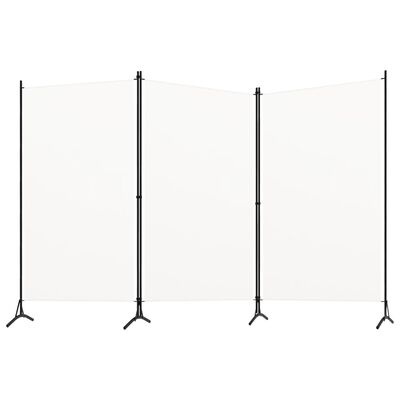 vidaXL 3-Panel Room Divider White 260x180 cm, white vidaXL 3-Panel Room Divider White 260x180 cm