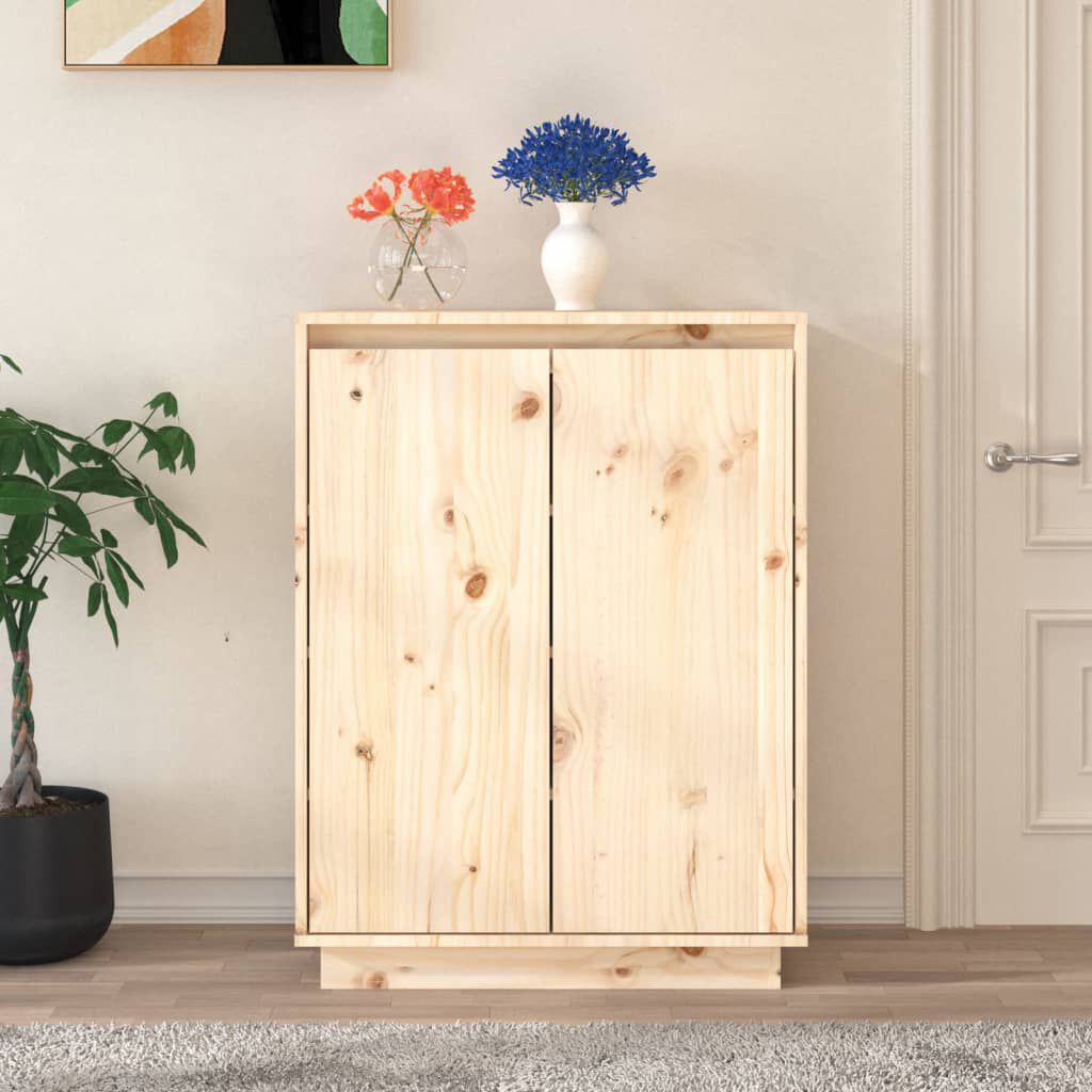 vidaXL Shoe Cabinet 60x35x80 cm Solid Wood Pine vidaXL.sa