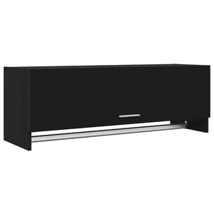 vidaXL Wardrobe Black 100x32,5x35 cm Engineered Wood