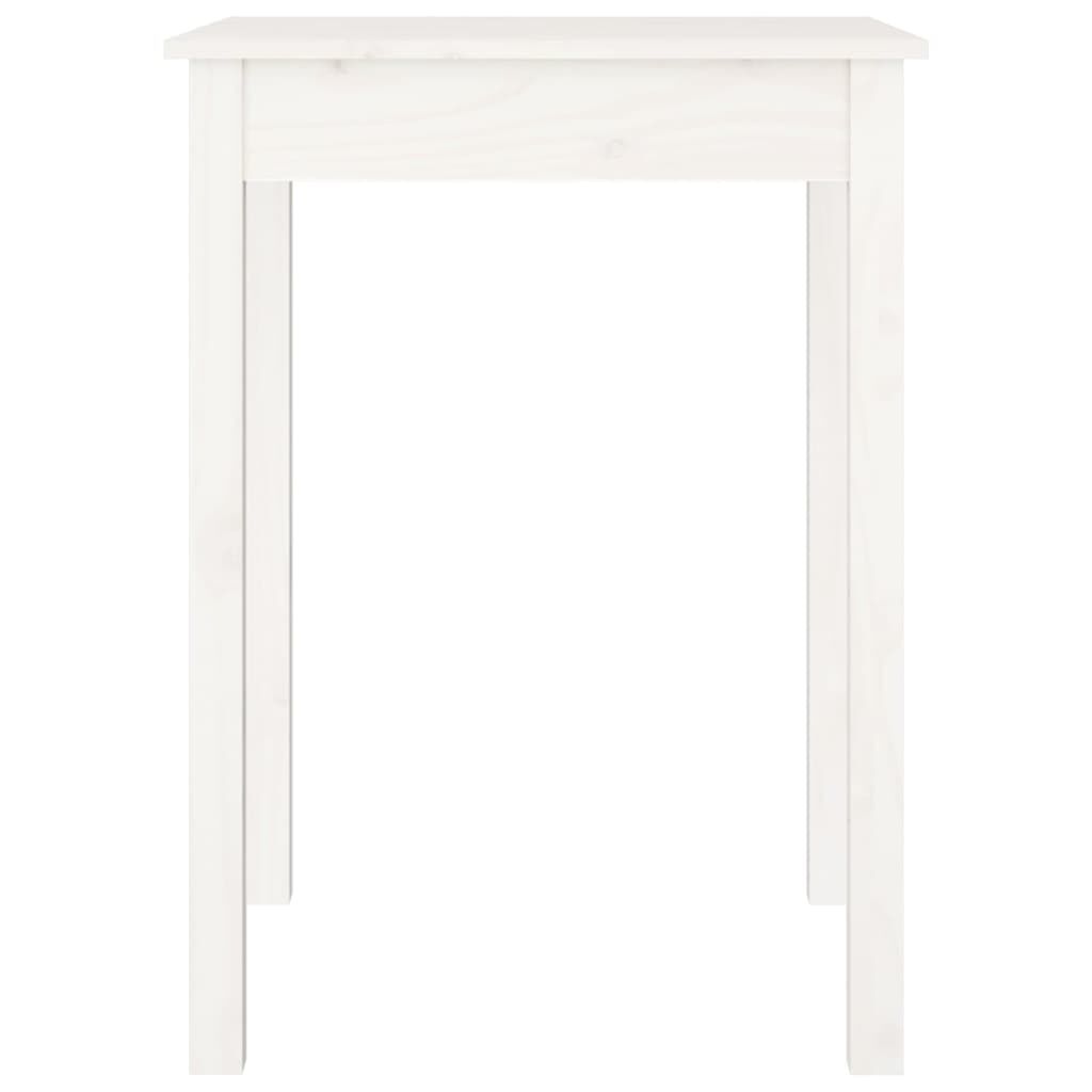 vidaXL Dining Table White 55x55x75 cm Solid Wood Pine