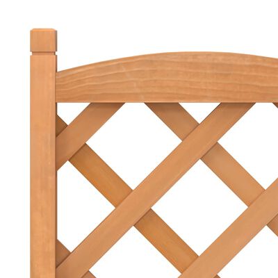 vidaXL Planter with Trellis and Wheels Brown Solid Wood Fir, brown vidaXL Planter with Trellis and Wheels Brown Solid Wood Fir
