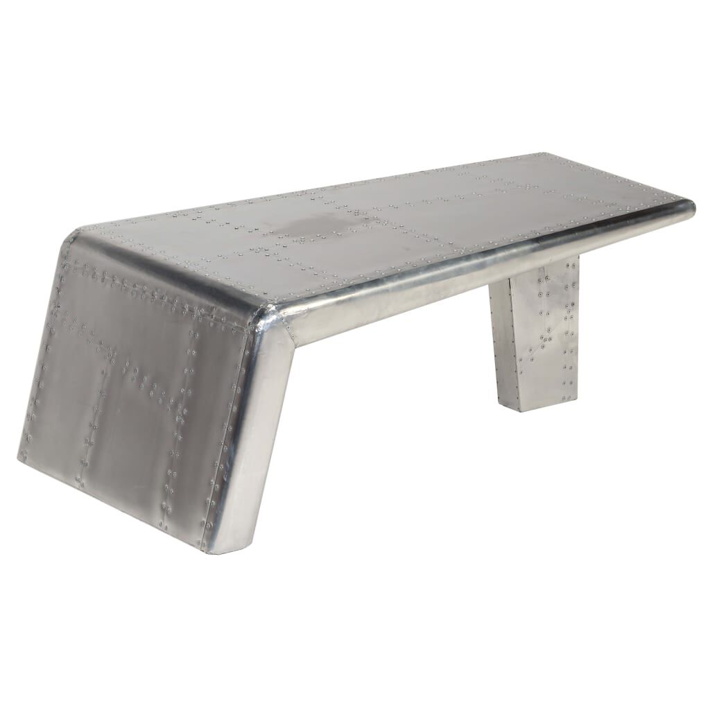 vidaXL Aviator Coffee Table Aluminium Vintage Aircraft Airman Style