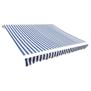 vidaXL Awning Replacement Fabric Blue and White 280x245 cm Polyester