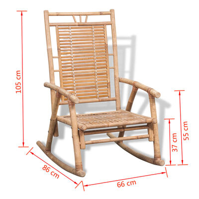 vidaXL Rocking Chair Bamboo,  vidaXL Rocking Chair Bamboo