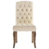 vidaXL Dining Chairs 4 pcs Beige Linen-Look Fabric