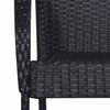 vidaXL Stackable Outdoor Chairs 4 pcs Poly Rattan Black