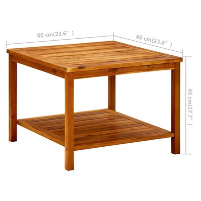 vidaXL Coffee Table 60x60x45 cm Solid Acacia Wood,  vidaXL Coffee Table 60x60x45 cm Solid Acacia Wood