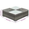 vidaXL 6 Piece Garden Lounge Set with Cushions Poly Rattan Grey