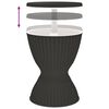 vidaXL 3-in-1 Ice Cooler Table Black Polypropylene