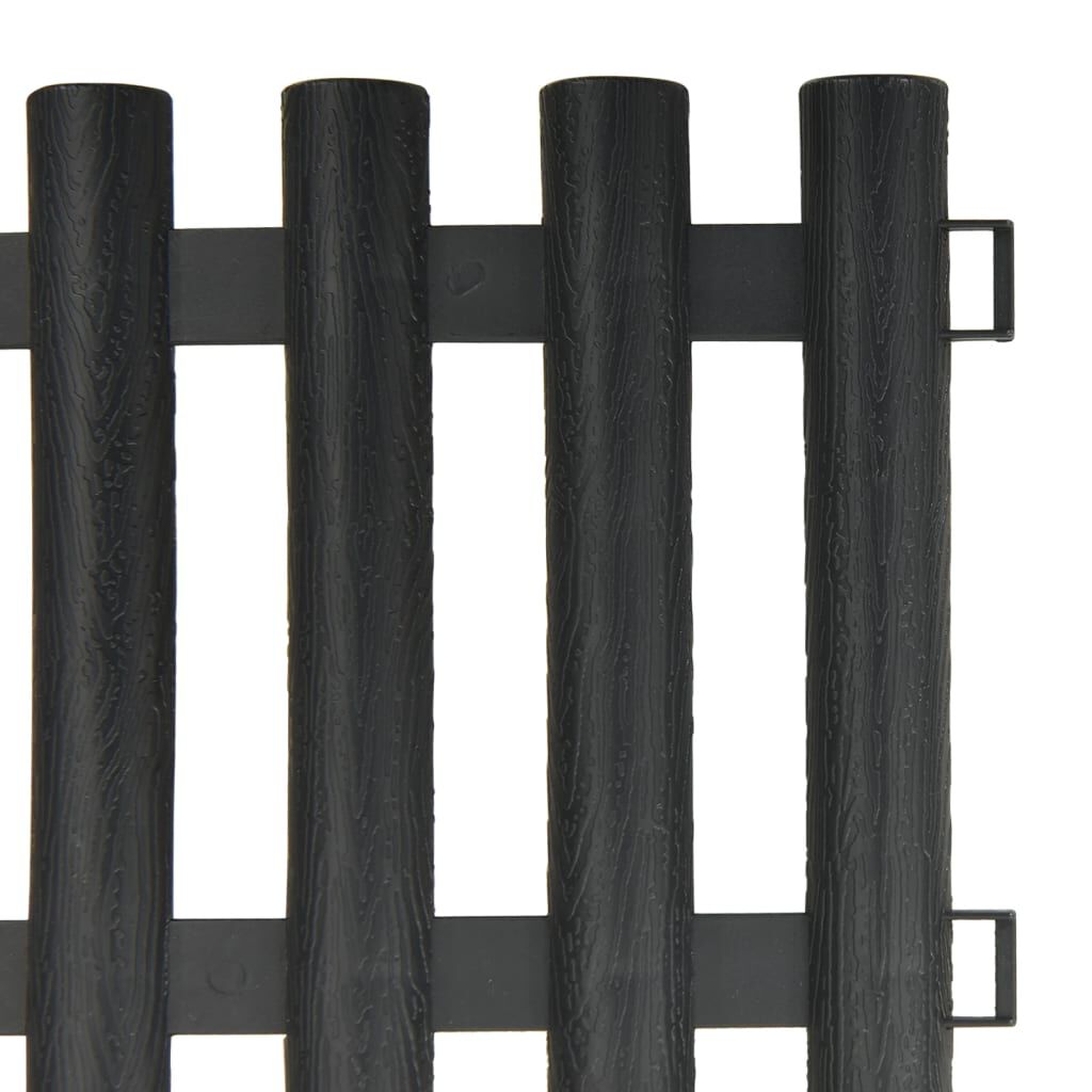 vidaXL Lawn Edgings 17 pcs Anthracite 10 m PP