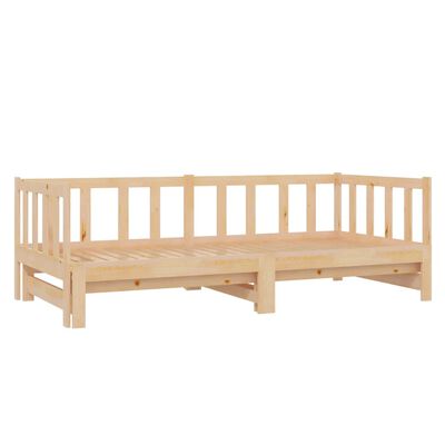 vidaXL Day Bed with Trundle 90x200 cm Solid Wood Pine