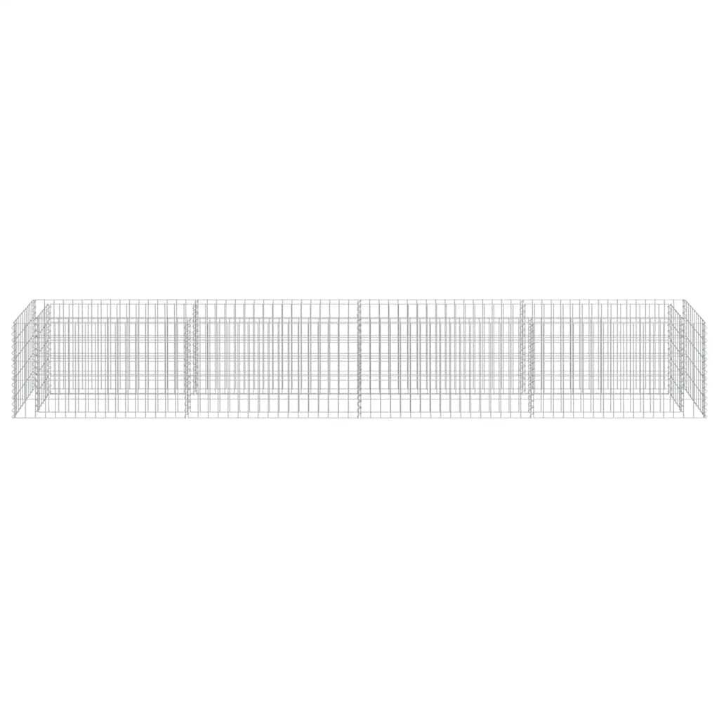 vidaXL Gabion Raised Bed Galvanised Steel 360x50x50 cm