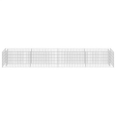vidaXL Gabion Raised Bed Galvanised Steel 360x50x50 cm,  vidaXL Gabion Raised Bed Galvanised Steel 360x50x50 cm