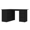 vidaXL Corner Desk Black 145x100x76 cm Engineered Wood