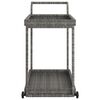 vidaXL Bar Cart Grey 100x45x83 cm Poly Rattan