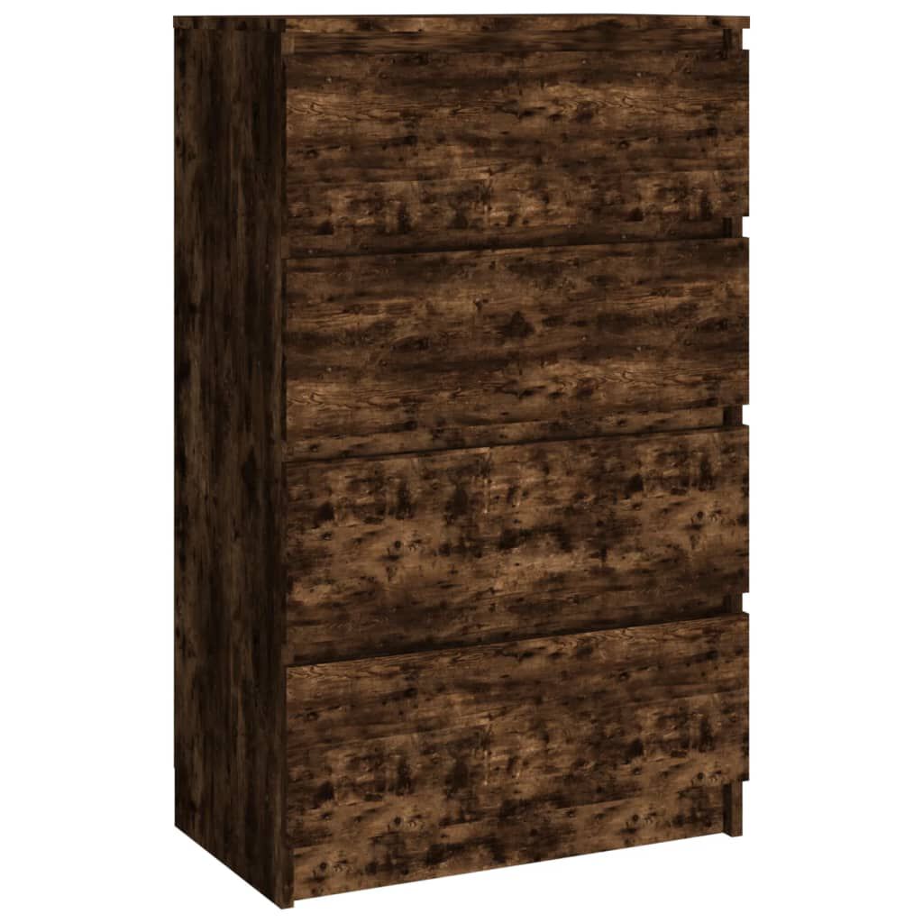vidaXL Sideboard Smoked Oak 60x35x98.5 cm Engineered Wood