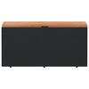 vidaXL Garden Storage Box Black 110x50x54 cm Poly Rattan Acacia Wood