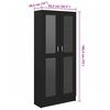 vidaXL Vitrine Cabinet Black 82.5x30.5x185.5 cm Engineered Wood