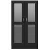 vidaXL Vitrine Cabinet Black 82.5x30.5x150 cm Engineered Wood