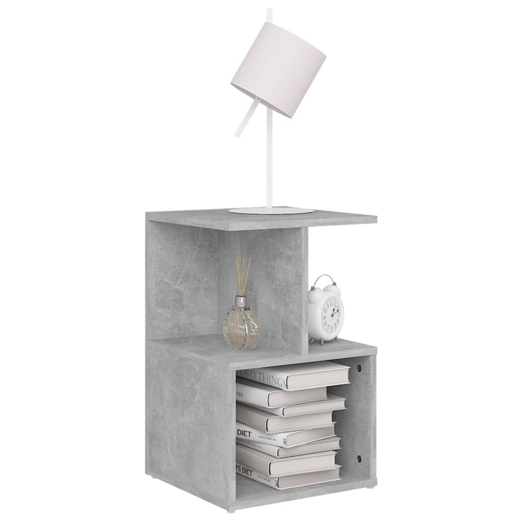 vidaXL Bedside Cabinets 2 pcs Concrete Grey 35x35x55 cm Engineered Wood