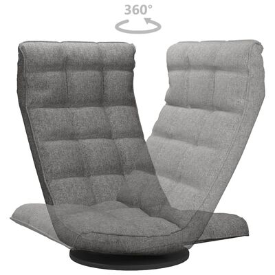 vidaXL Swivel Floor Chair Light Grey Fabric, light grey vidaXL Swivel Floor Chair Light Grey Fabric