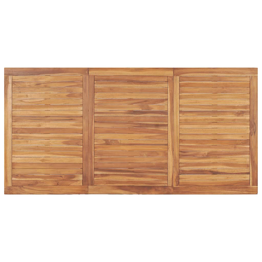 vidaXL 7 Piece Garden Dining Set Solid Teak Wood