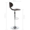 vidaXL Bar Stools 2 pcs Brown Faux Leather