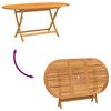vidaXL Folding Garden Table 160x85x75 cm Solid Eucalyptus Wood