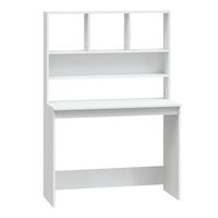 vidaXL Desk with Shelves White 102x45x148 cm Engineered Wood, white vidaXL Desk with Shelves White 102x45x148 cm Engineered Wood