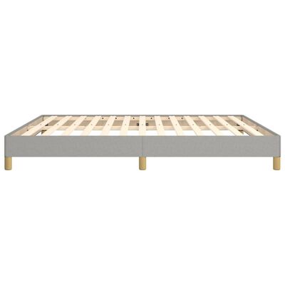 vidaXL Bed Frame without Mattress Light Grey 183x203 cm King Fabric