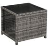 vidaXL 3 Piece Bistro Set with Cushions Poly Rattan Grey
