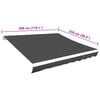 vidaXL Awning Top Sunshade Canvas Anthracite 300x250 cm