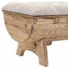 vidaXL Storage Bench 103x51x44 cm Solid Wood and Fabric