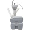 vidaXL Portable Camping Toilet and Handwash Stand Set Grey