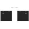 vidaXL Sideboard Black 80x36x75 cm Engineered Wood
