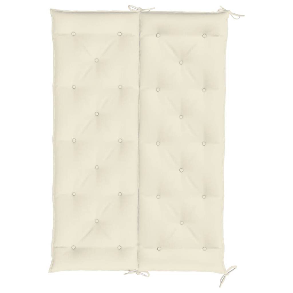 vidaXL Garden Bench Cushion Cream White 150x(50+50)x7cm Oxford Fabric
