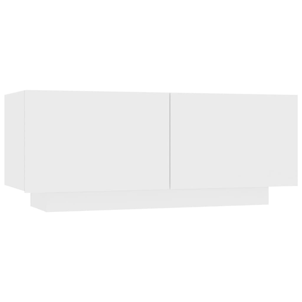 vidaXL Bedside Cabinet White 100x35x40 cm Engineered Wood
