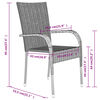 vidaXL 5 Piece Outdoor Dining Set Brown and Black