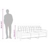 vidaXL 3-Seater Sofa Dark Grey 180 cm Fabric