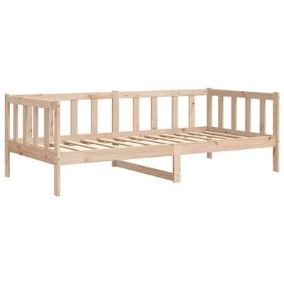 vidaXL Day Bed without Mattress Solid Wood Pine 90x200cm, natural vidaXL Day Bed without Mattress Solid Wood Pine 90x200cm