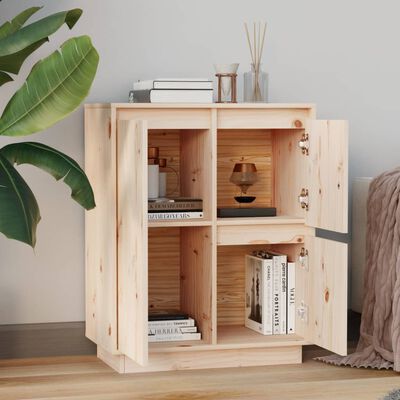 vidaXL Sideboard 60x34x75 cm Solid Wood Pine, brown vidaXL Sideboard 60x34x75 cm Solid Wood Pine