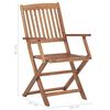 vidaXL Folding Outdoor Chairs 8 pcs Solid Acacia Wood