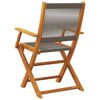 vidaXL Folding Garden Chairs 4 pcs Grey Solid Wood Acacia