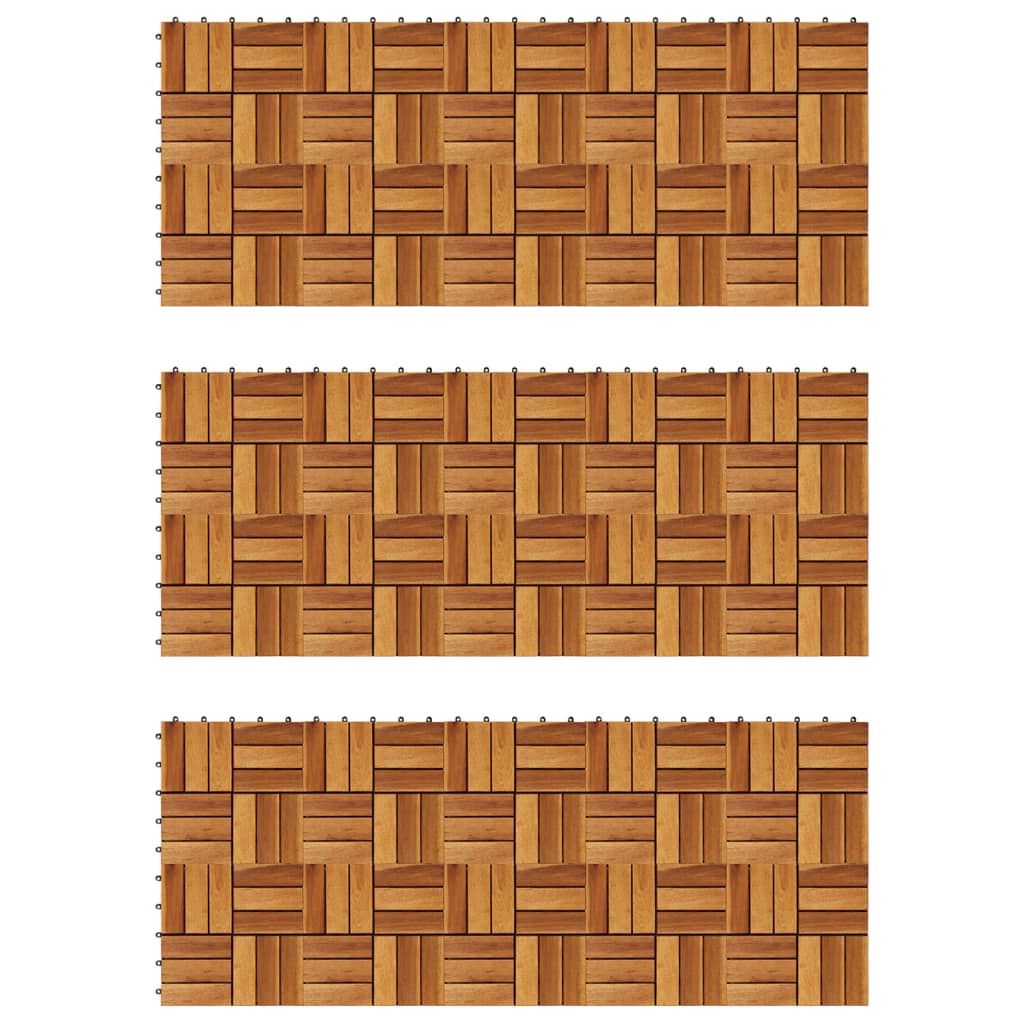 Decking Tiles 30 x 30 cm Acacia Set of 30