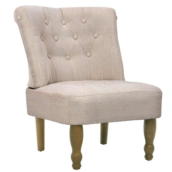 vidaXL French Chair Cream Fabric