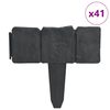 vidaXL Lawn Fence Stone Look 41 pcs Plastic 10 m