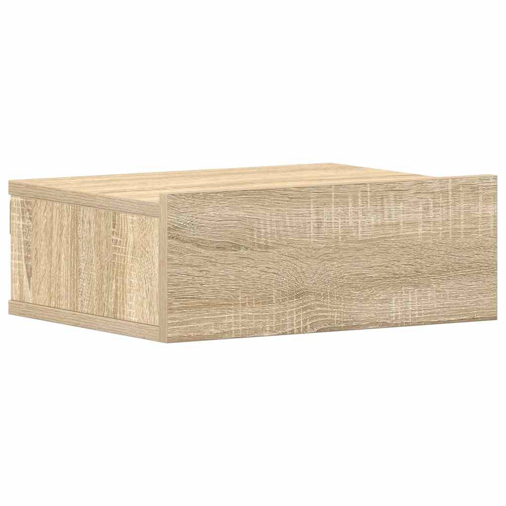 vidaXL Floating Nightstands 2 pcs Sonoma Oak 40x30x15 cm Engineered Wood